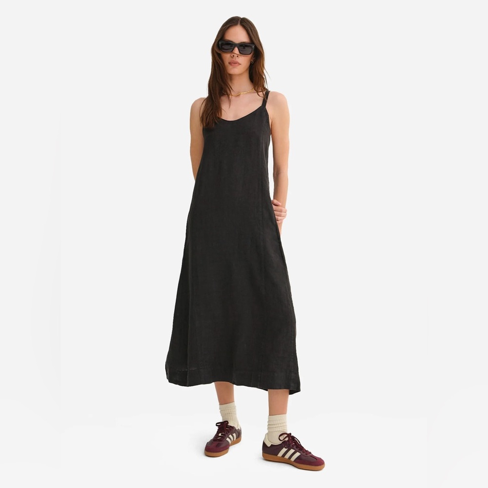 BNWT Mate the Label Organic Linen Tie Back Maxi Dress - Size XS